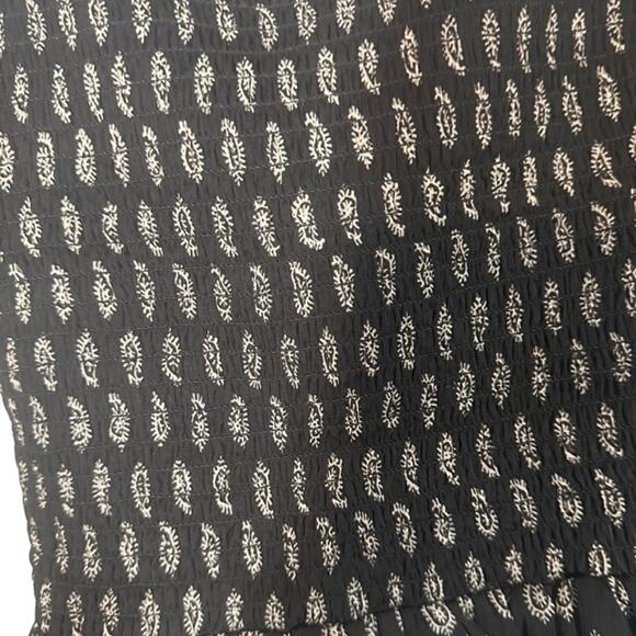 Patrons of Peace Black & White Long Sleeve Puff Sleeve Blouse Women Sz S - Picture 8 of 10